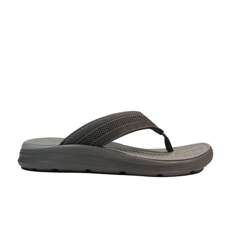 Skechers Relaxed Fit Sargo Point Vista 204383 Char Charcoal Mens Toe Post Sandals Mens