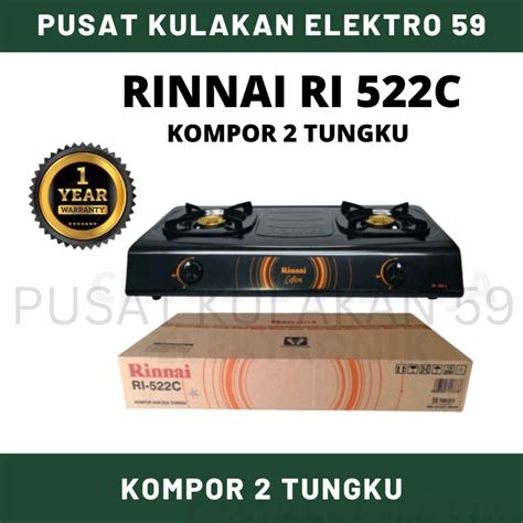 Jual Kompor Gas 2 Tungku Rinnai RI 522C Kompor Gas Rinnai 522c