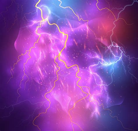 Premium Vector Vector Bright Lightning On A Dark Colored Background