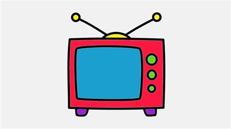 Television Drawing Easy With Colour ~ Watch Tv Clipart | Bodaqwasuaq