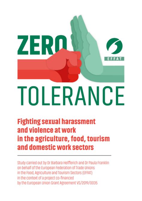 Zero Tolerance Fighting Sexual Harassment And Violence At Work In The