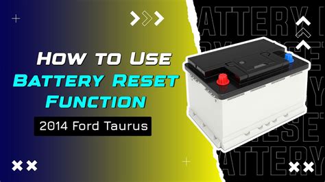 How To Use Battery Reset Function On Sds Ford Taurus Youtube