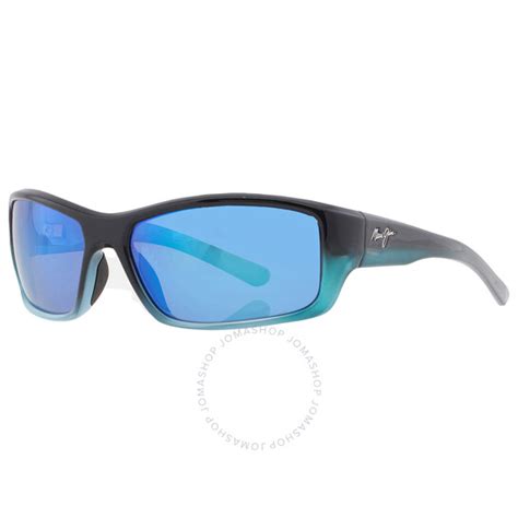 Maui Jim Barrier Reef Blue Hawaii Wrap Unisex Sunglasses B792 06c 62