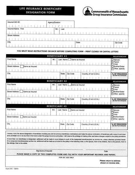 Life Insurance Beneficiary Pdf Form Formspal