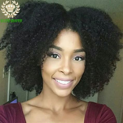 Mongolian Kinky Curly Lace Front Human Hair Wigs Glueless Afro Kinky