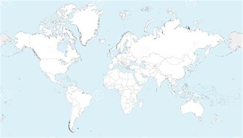 Highly Detailed Blank World Map Vector Illustration. Editable and ...