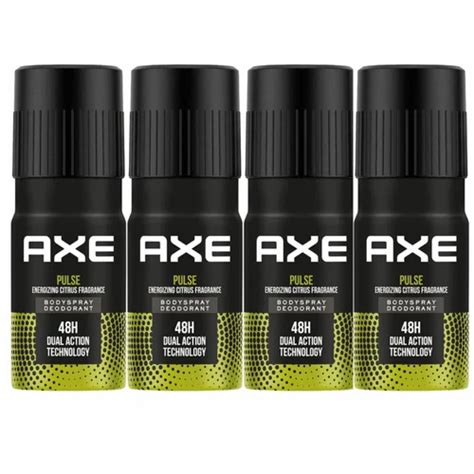 Axe Pulse Long Lasting Deodorant Body Spray For Men 150ml Pack Of 4