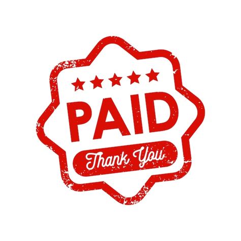 Premium Vector Paid And Thank You Stamp Grunge Rubber Stamp Vector