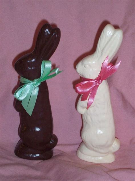 Faux Fake Food Chocolate Bunny Set Ceramic Looks Like Etsy