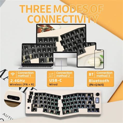 Abm Alice Via Tri Mode Tft Lcd Mechanical Keyboard Kit Layout