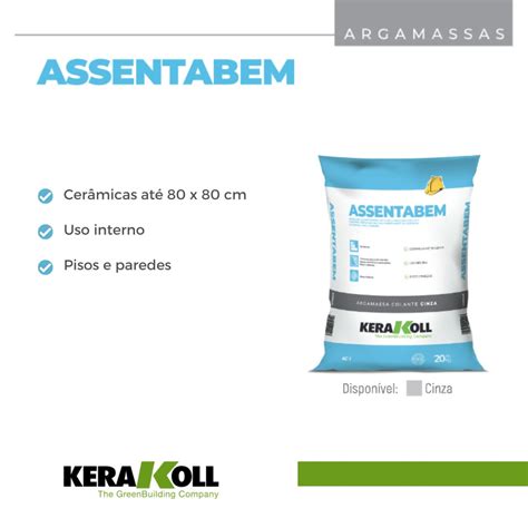 Argamassa Assentabem Cinza Ac1 20 Kg Kerakoll Codarin