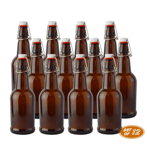 Cheap Price 500ml Amber Glass Beer Bottle With Swing Top Wholesale