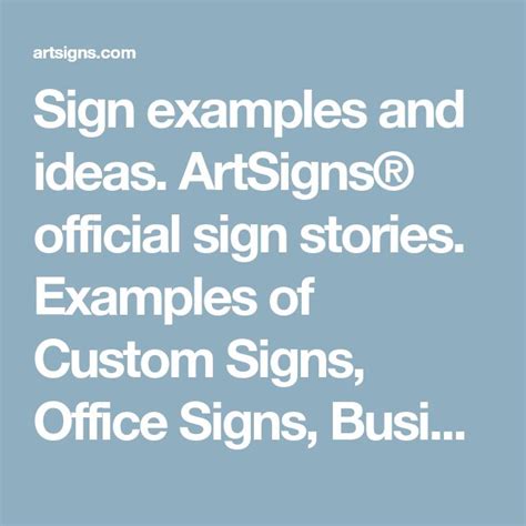 sign examples  ideas