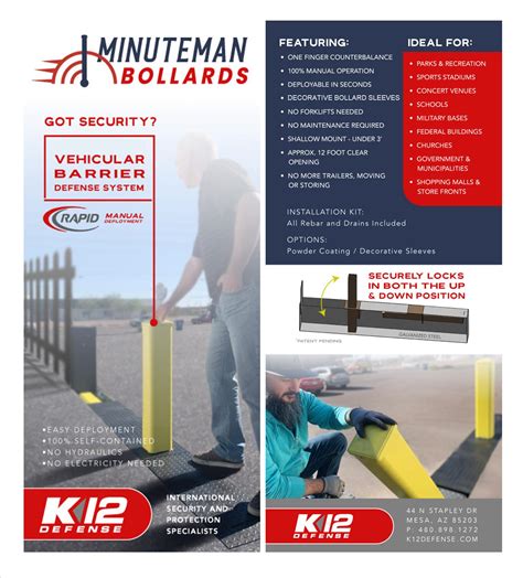 Minuteman Bollards Vehicular Barrier Defense