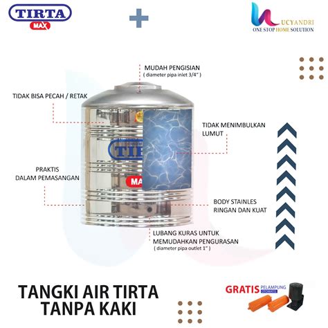 Tangki Air Tirta T Tk Stainless Steel Toren Tandon Lucyandri