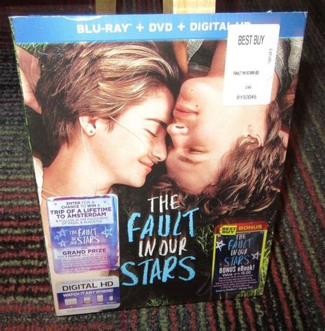 THE FAULT IN OUR STARS 2 DISC DVD BLU RAY MOVIE SET SHAILENE WOODLEY