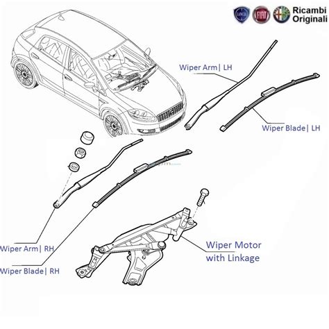 FIAT Punto Front Wiper Motor And Linkage