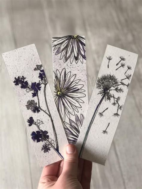 Handmade Bookmarks Diy Creative Bookmarks Watercolor Bookmarks Pen