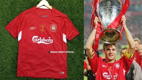 Liverpool Home Kit Retro UCL Final 2005 Details Jersey LFC Champions