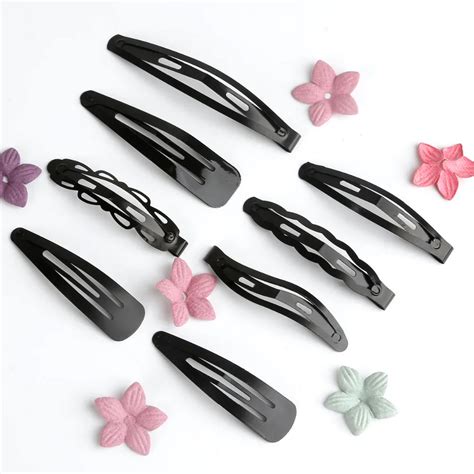 Aliexpress Buy 12 Pcs New Simple Black Alloy Hair Clips Girls