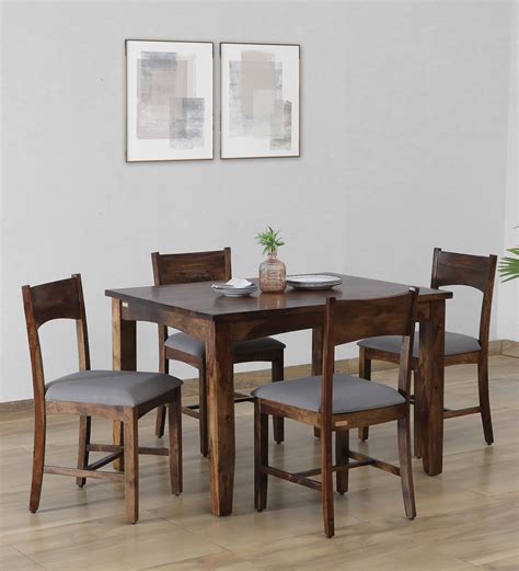 Buy Biscay Sheesham Wood Seater Dining Set In Scratch Resistant