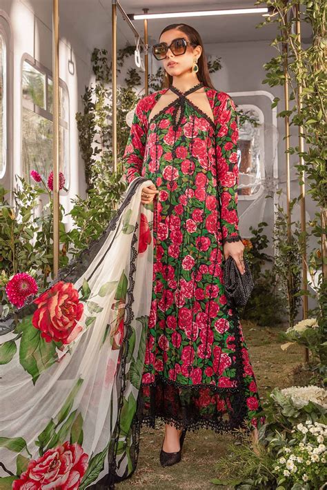 Maria B Mprint Black Luxury Lawn Collection Replica Master Replica