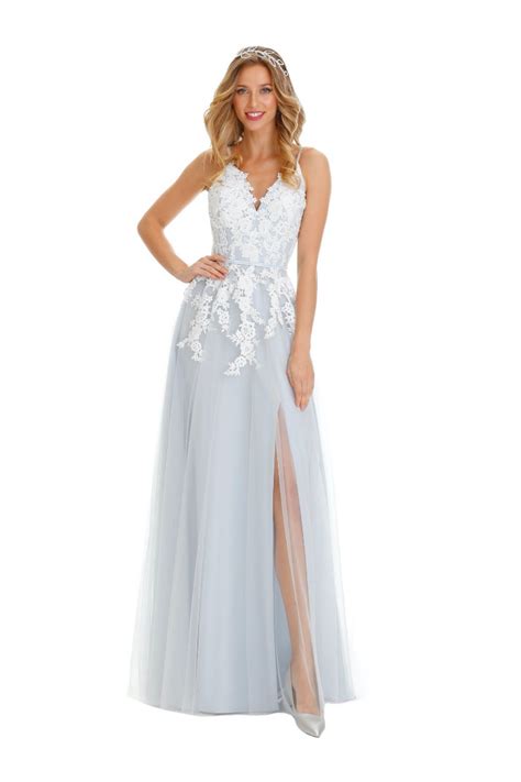 LANICO V Neckline With A Deep V Back Prom Dress With A Split LNPR3020