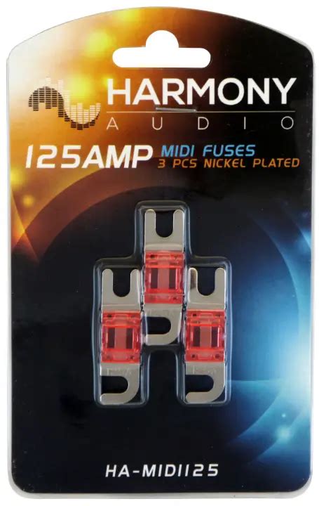 Harmony Audio Ha Midi125 Car Stereo Fuseholder 3 Pack 125 Amp Midi