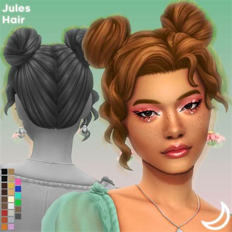 JULES HAIR BY IMVIKAI ImVikai In 2024 Sims Hair Sims 4 Curly Hair