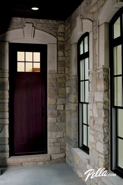 Pella® Architect Series® Fiberglass Craftsman Doors Deliver Rustic