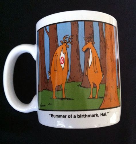 The Far Side Gary Larson Bummer Of A Birthmark Hal Deer Bullseye Coffee Mug Birthmark Mugs