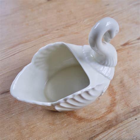 Authentic Vintage Japan Swan Off White Planter Vase Swan Etsy