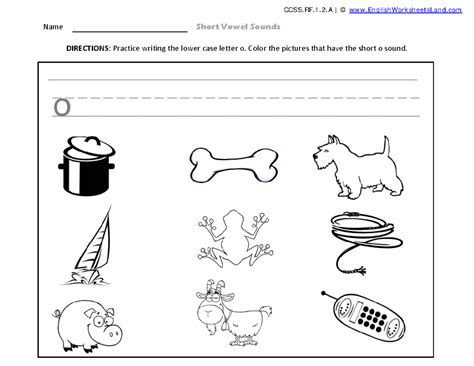 O Short Vowel Sounds Worksheet Name Short Vowel Sounds Ccss Rf 1 2