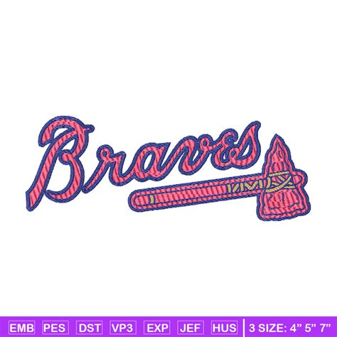 Atlanta Braves Logo Embroidery Design Logo Sport Embroidery Inspire