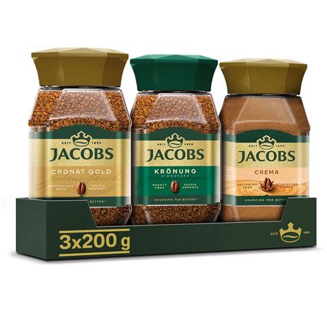 Kawa Rozpuszczalna Jacobs Cronat Gold Kronung Crema Zestaw 3x 200g