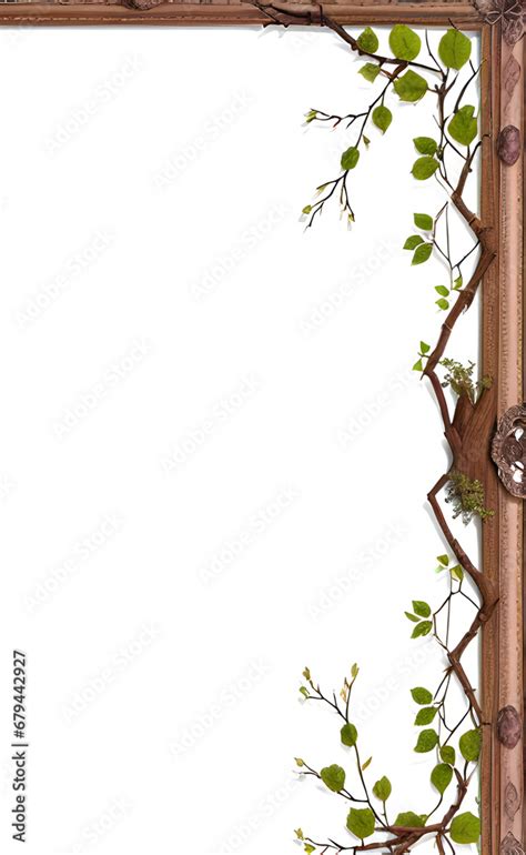 Twig Border Frame PNG Transparent Background Stock Illustration | Adobe Stock