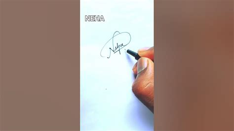 Neha Signature Artist Lucky Calligraphy Art Youtube