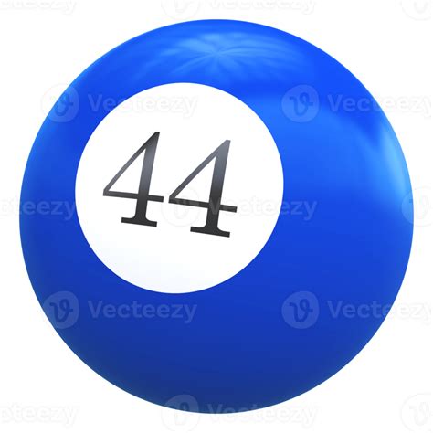 44 Number 3d Ball Blue 36307264 Png