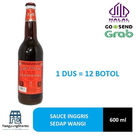 Jual 1 Dus Isi 12 Botol Sauce Saus Inggris Sedap Wangi 600 Ml