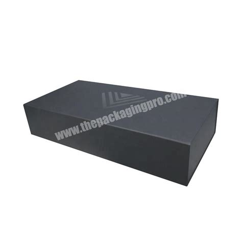 Customized Matte Black Card Paper With Logo Magnetic Folding Box