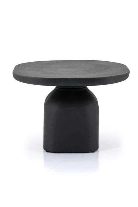 By Boo Squand Round Coffee Table Black Modern Curved Metal Tables