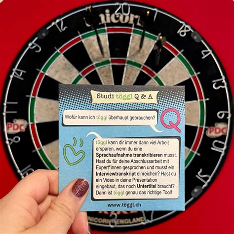 Weniger Tippen Mehr Erleben Dart Spielen Recapp Ch