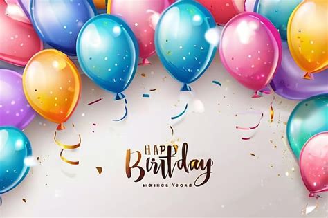 Premium Photo Birthday Balloons Vector Background Design Happy