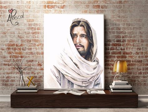 Watercolor Jesus Christ Portrait Digital File Christ Painting Bible