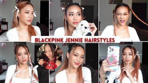 6 Blackpink Jennie Ribbon Hairstyles Ft Easy Y2k Hairstyles YouTube