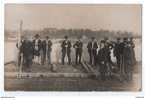 Da Identificare Carte Photo Des Cantonniers Refection D Un