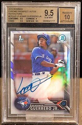 Vladimir Guerrero Jr Bowman Chrome Refractor Rc Auto Bgs