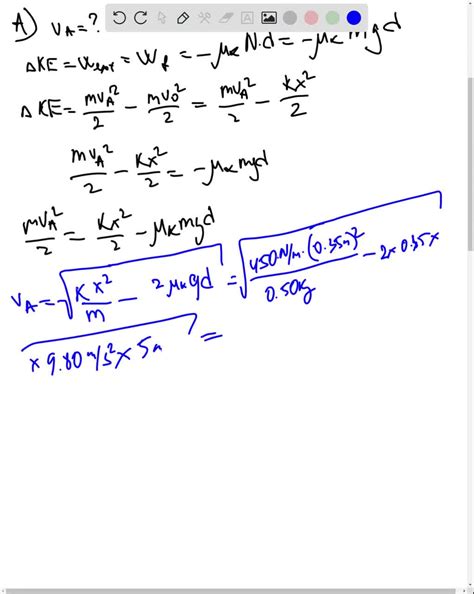 Solved B Pts A Block Of Mass M Kg Initially At Point A