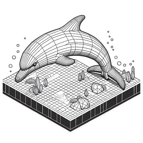 D Dolphin Coloring Page Mandalamaker Online