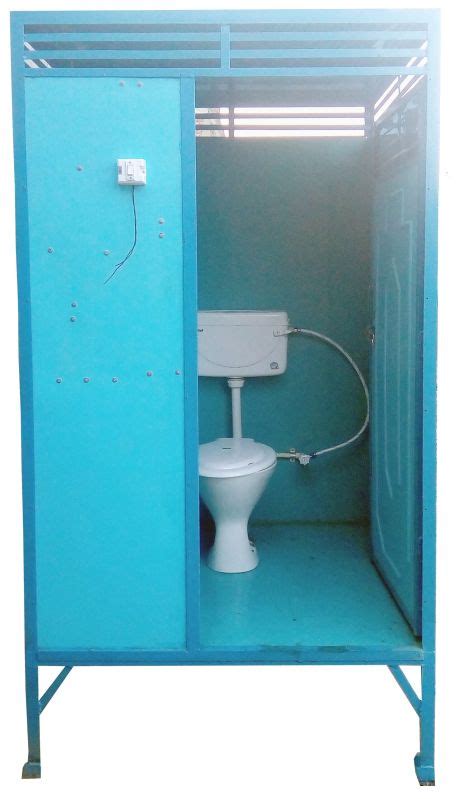 Blue Ms Frp Portable Toilet Cabin Shape Rectangular At Rs In